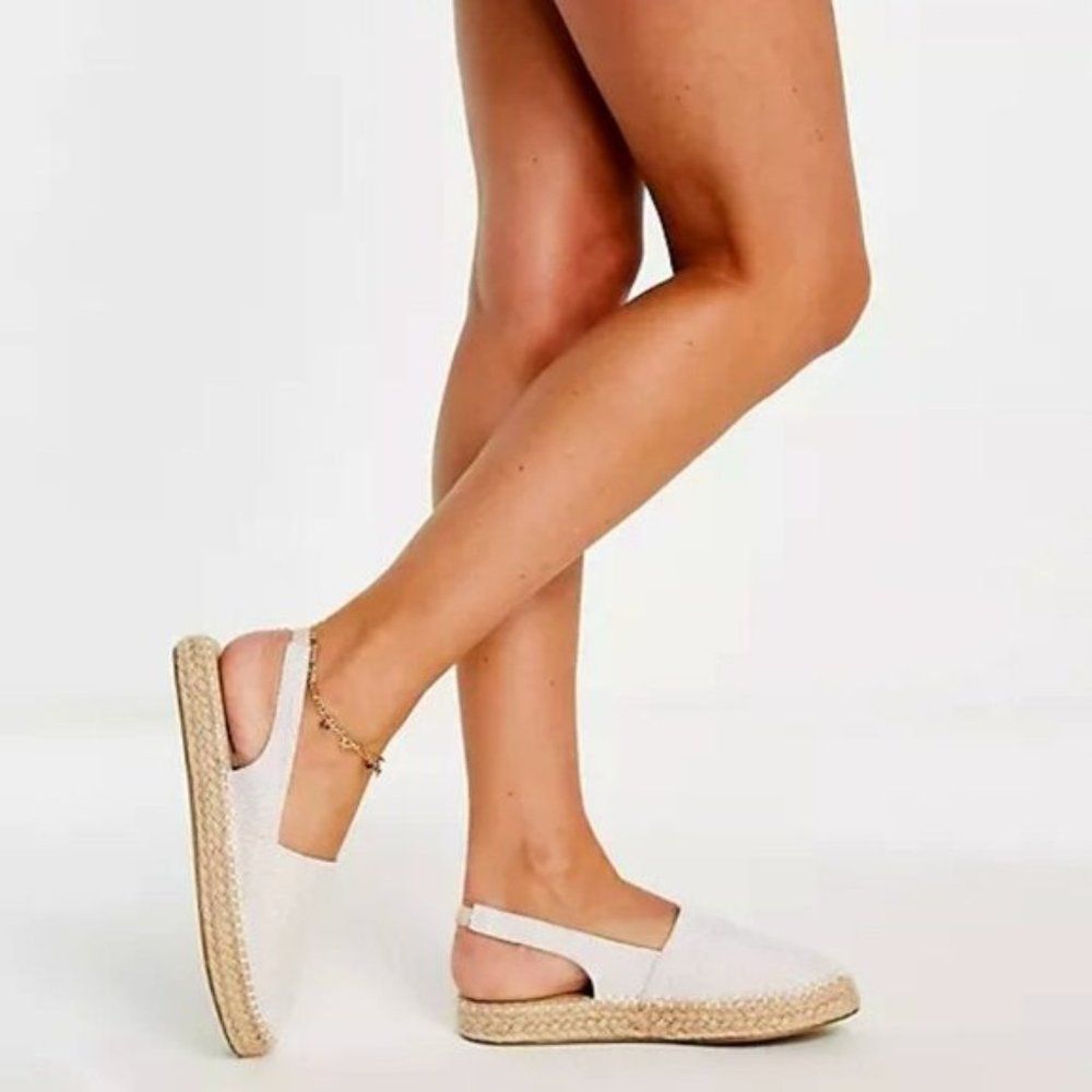 VISCATA BARCELONA Fito Canvas Slingback Espadrille Wedge - Beige
